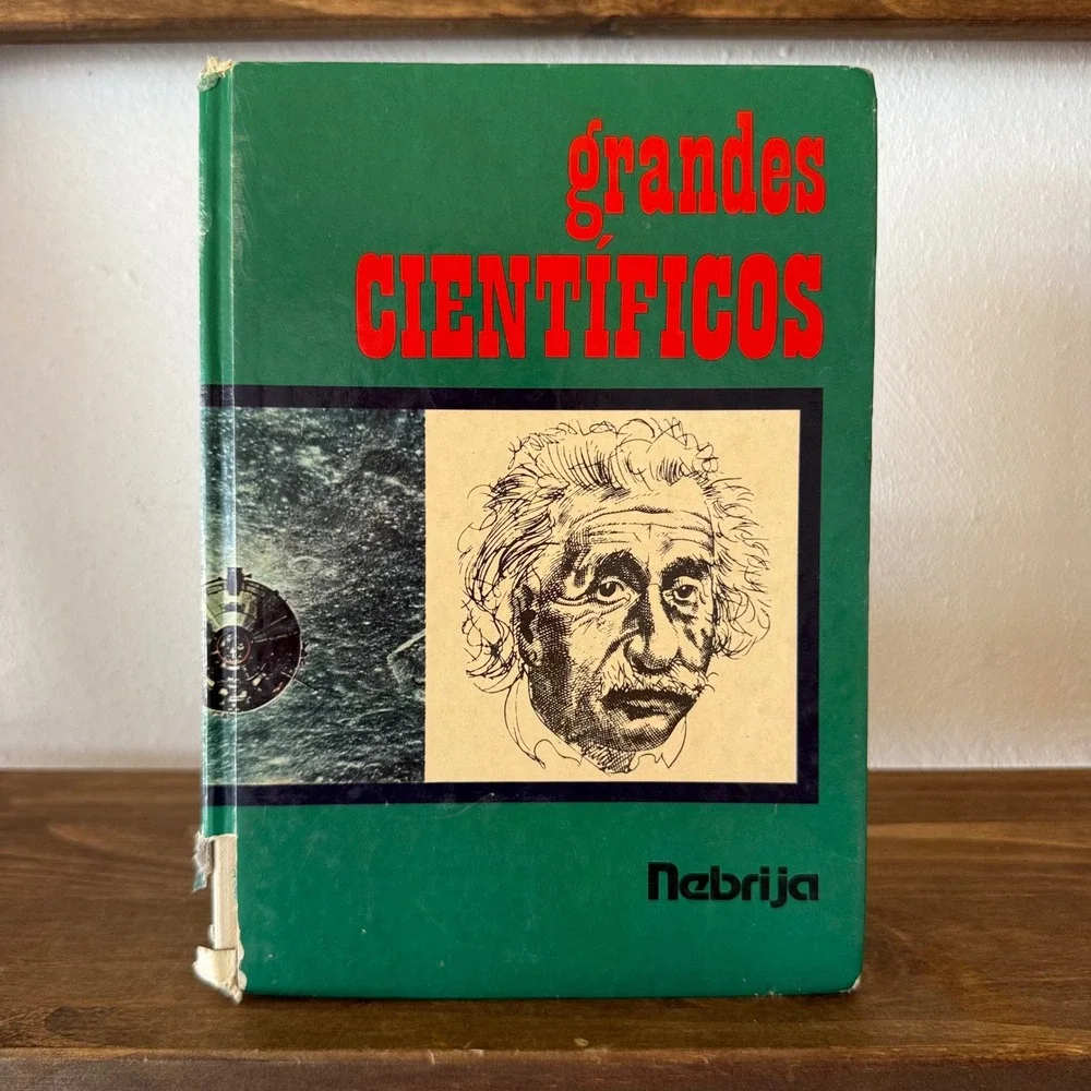 Vintage 1979 Libro Grandes Cientificos Nebrija Spanish Hardcover Science Book